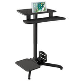 Birou cu inaltime reglabila Maclean MC-848, pentru lucru in picioare si asezat, 109cm,  negru