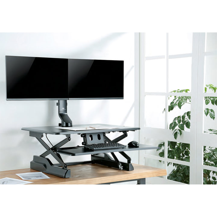 Suport pentru 2 monitoare, 17-27", 14 kg, MC-854, negru