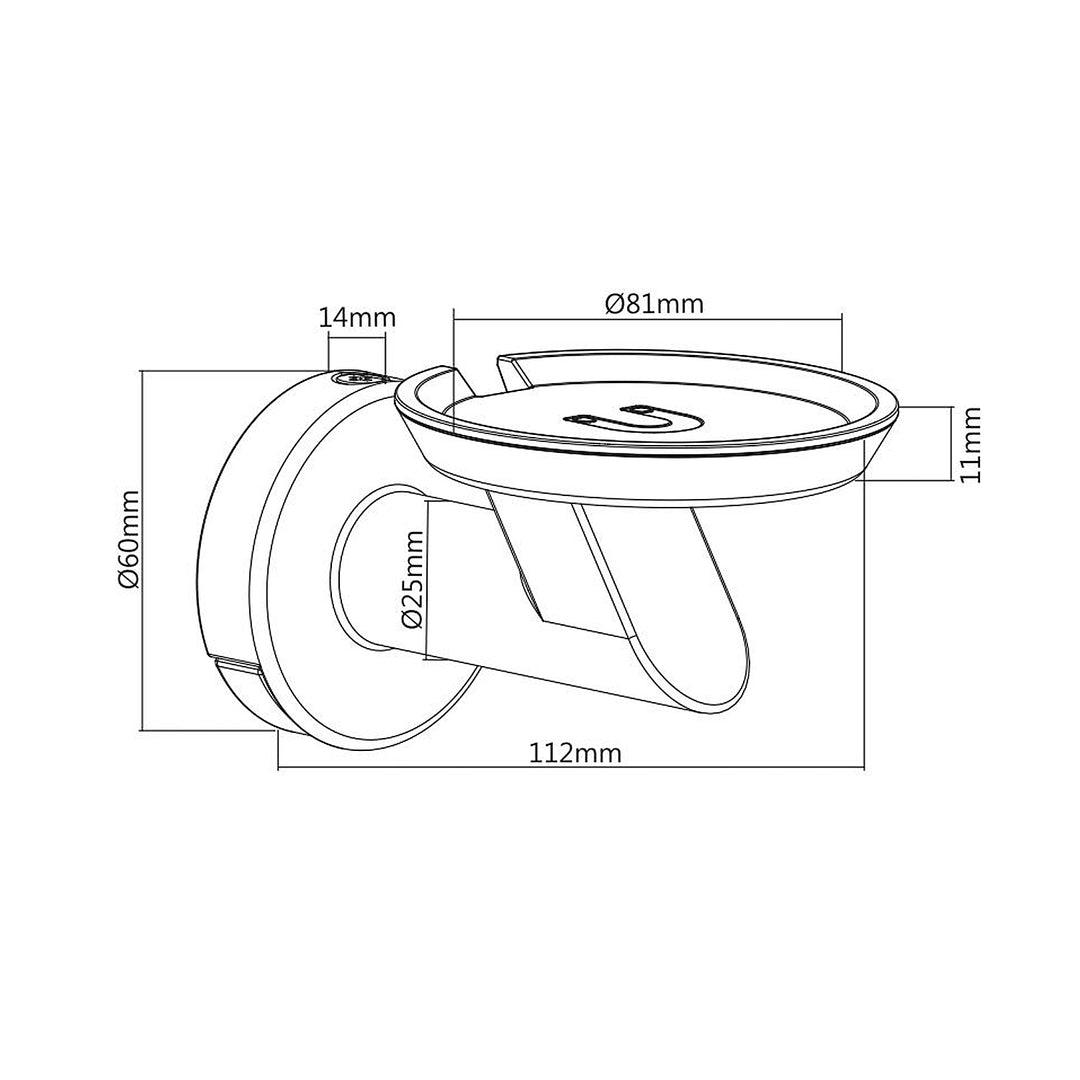 Maclean - MC-857 Suport de perete pentru Google Home negru