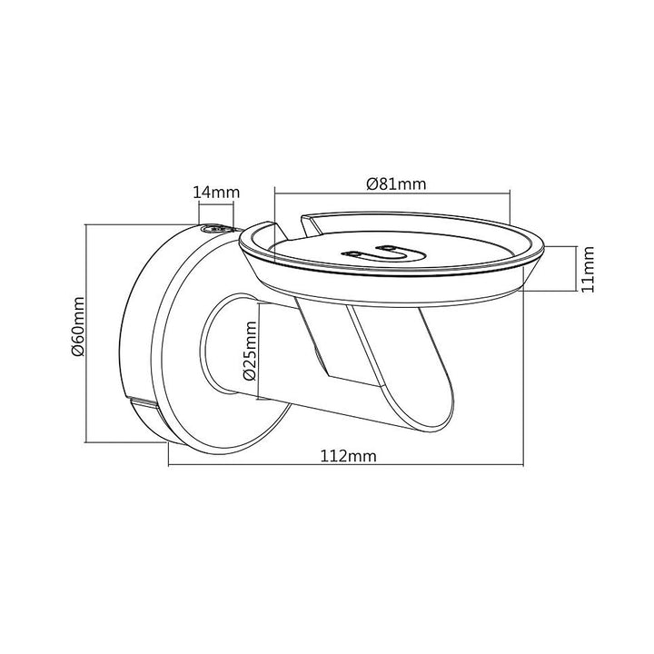 Maclean - MC-857 Suport de perete pentru Google Home negru