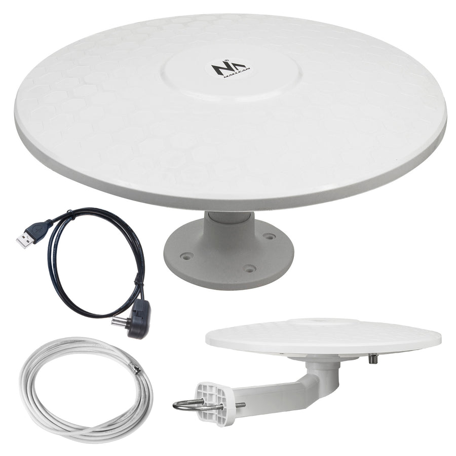Maclean MCTV-947 antenă omni-direcțională activă DVB-T/T2 H.265 HEVC pentru rulote