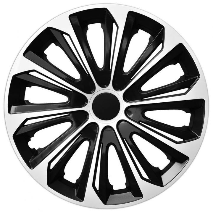 NRM 15" capace de roți de 15" Hubcaps Universal 4 PCS Extra Strong Black White Easy Assembly ABS