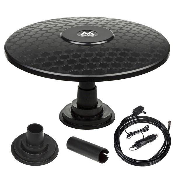 Antenă activă omnidirecțională DVB-T/T2 H.265 HEVC Maclean MCTV-945 12/24V magnetică