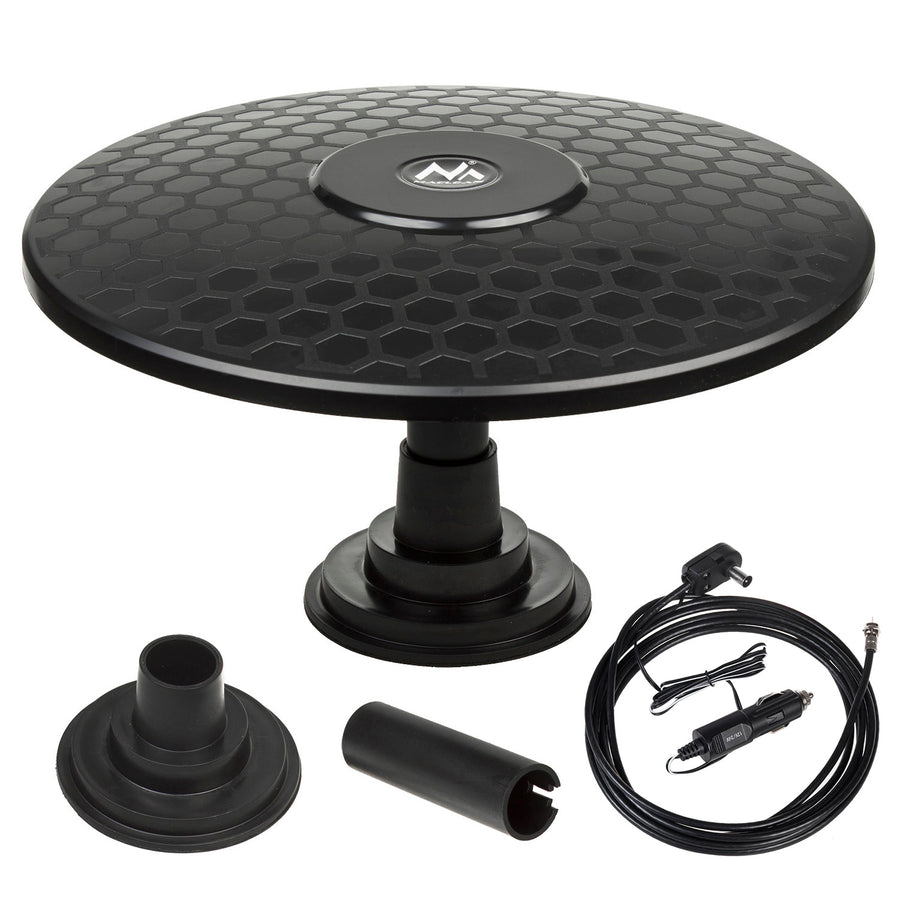 Antenă activă omnidirecțională DVB-T/T2 H.265 HEVC Maclean MCTV-945 12/24V magnetică