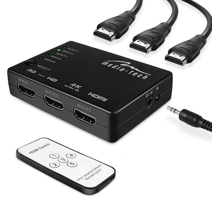 5-port hdmi 4K ultra hd 3D media-tech hdmi MT5207