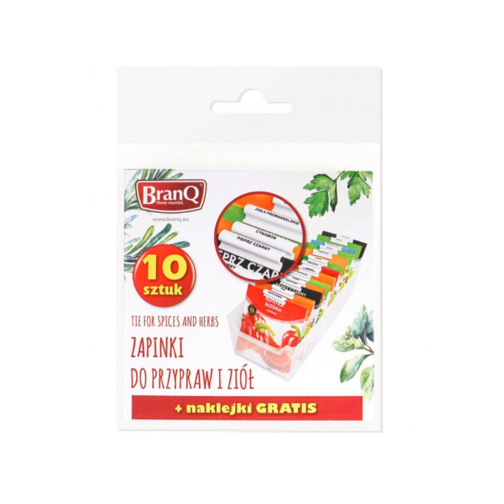 BranQ Set de 10 stickere cu cataramă Organizator pentru diverse condimente