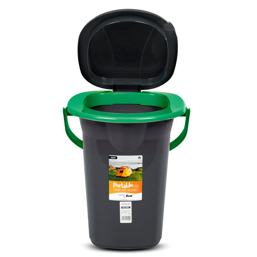 Toaletă turistică portabila GreenBlue negru-verde 19 L