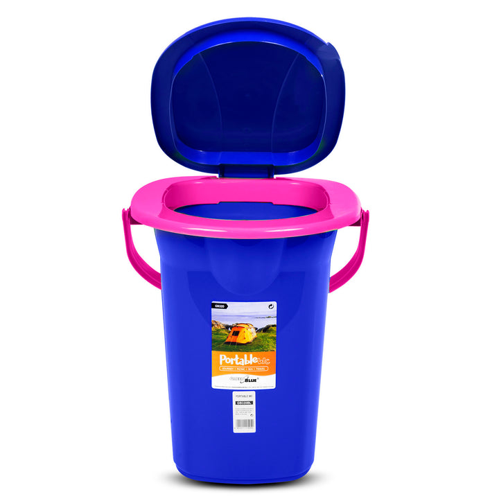 Toaletă turistică portabila GreenBlue bleumarin-roz 19 L