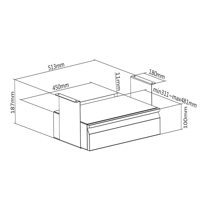 Organizator birou tip sertar, Maclean MC-875, negru