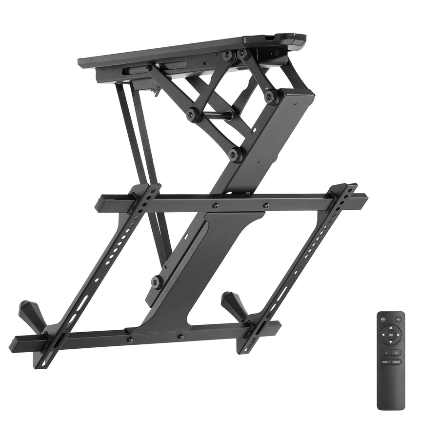 Suport electric de tavan pentru televizor, pentru pereți înclinați 32"-70" 35 kg max. telecomandă Maclean MC-880 max. VESA 600x411
