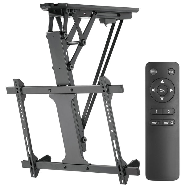 Suport electric de tavan pentru televizor, pentru pereți înclinați 32"-70" 35 kg max. telecomandă Maclean MC-880 max. VESA 600x411