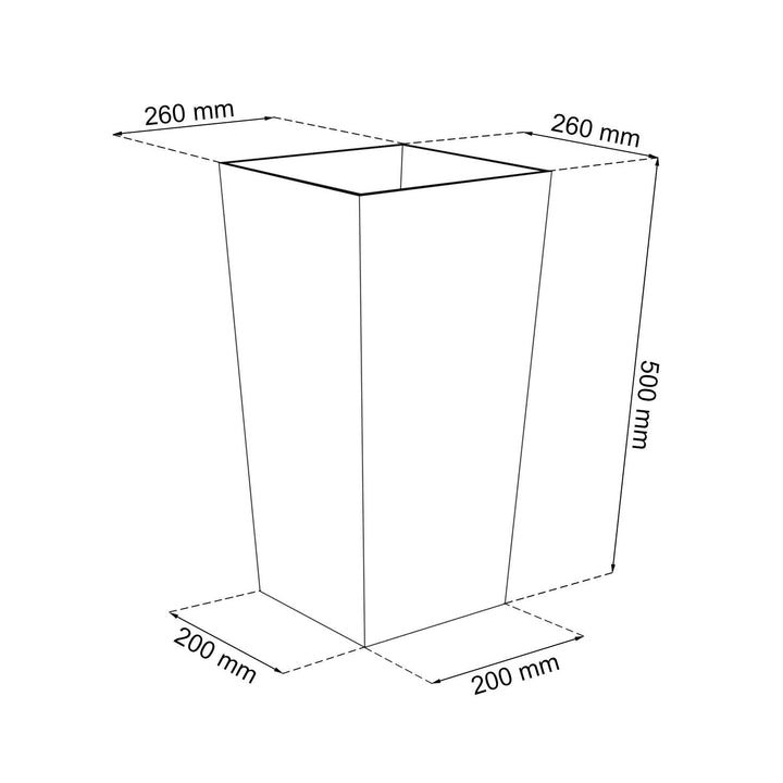 Jardiniera Urbi Square cu insert DURS265-S449 - alb