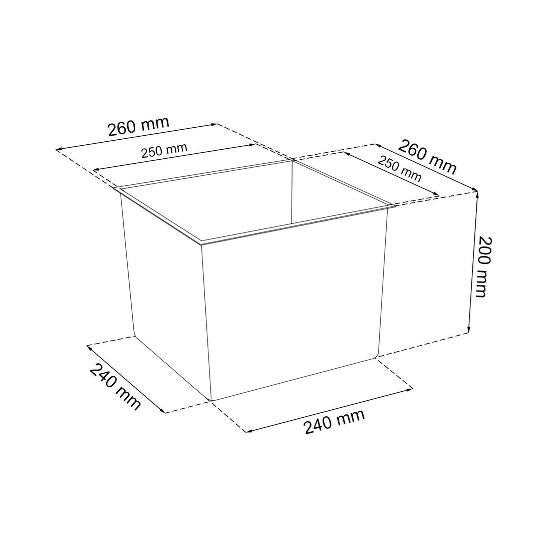 Jardiniera Urbi Square cu insert DURS265-S449 - alb