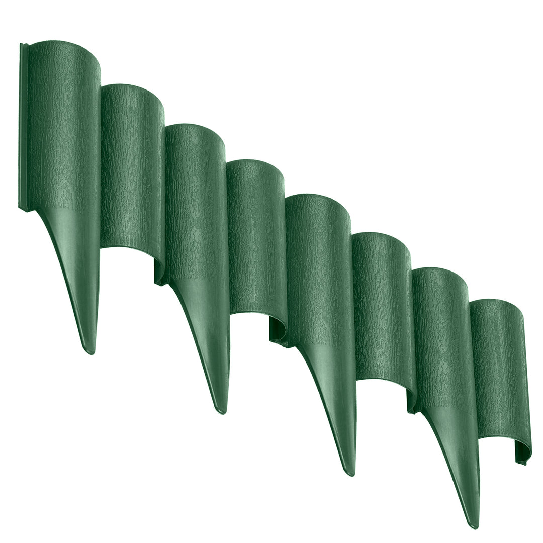 Set de palisade de grădină 2,5m STELLA GREEN plastic verde de înaltă calitate