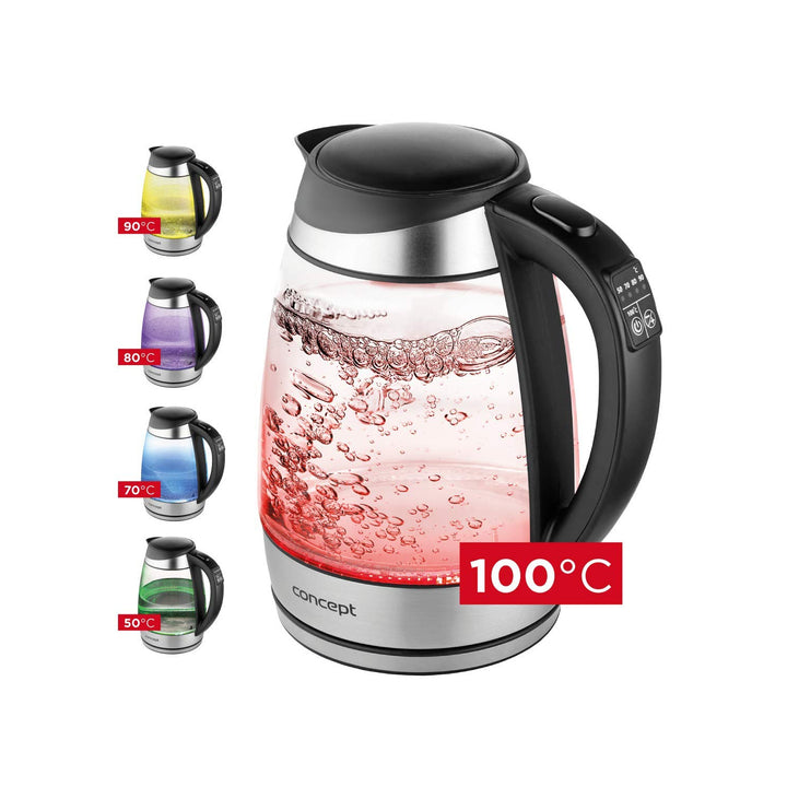 Ceainic electric din sticla 1,7 l cu control al temperaturii Concept RK4120