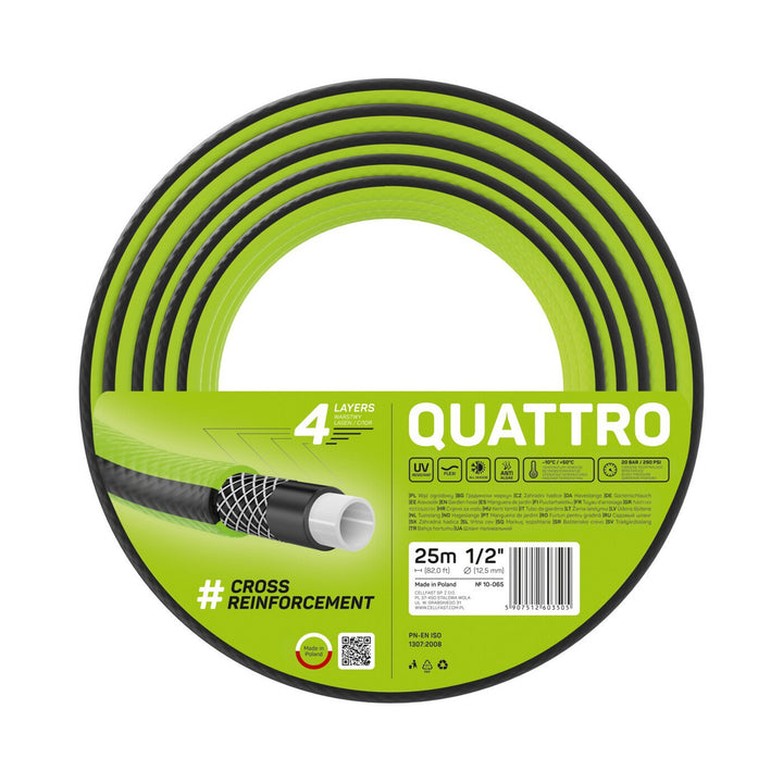 Furtun de grădină 1/2 "25m 4 straturi împletite transversal Cellfast Quattro