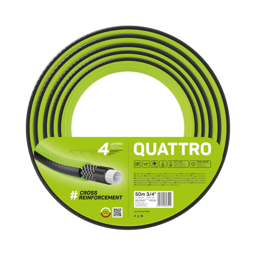 Furtun de grădină Cellfast Quattro 3/4"'' 50m cu 4 straturi de împletitură încrucișată în cruce