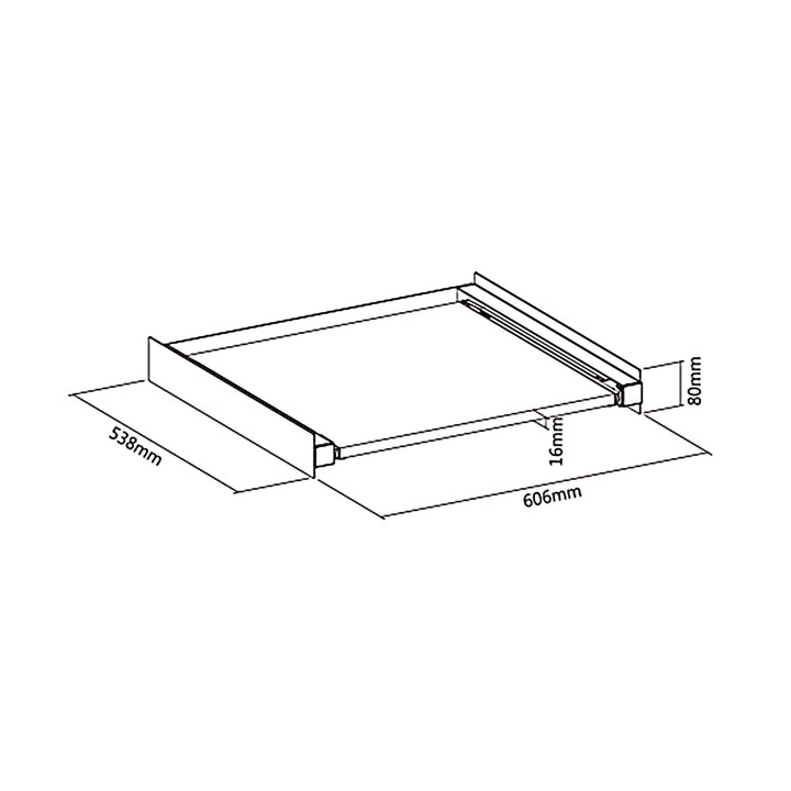 Kit universal de suprapunere uscator si masina de spalat Maclean, aluminiu, 60kg, MC-890