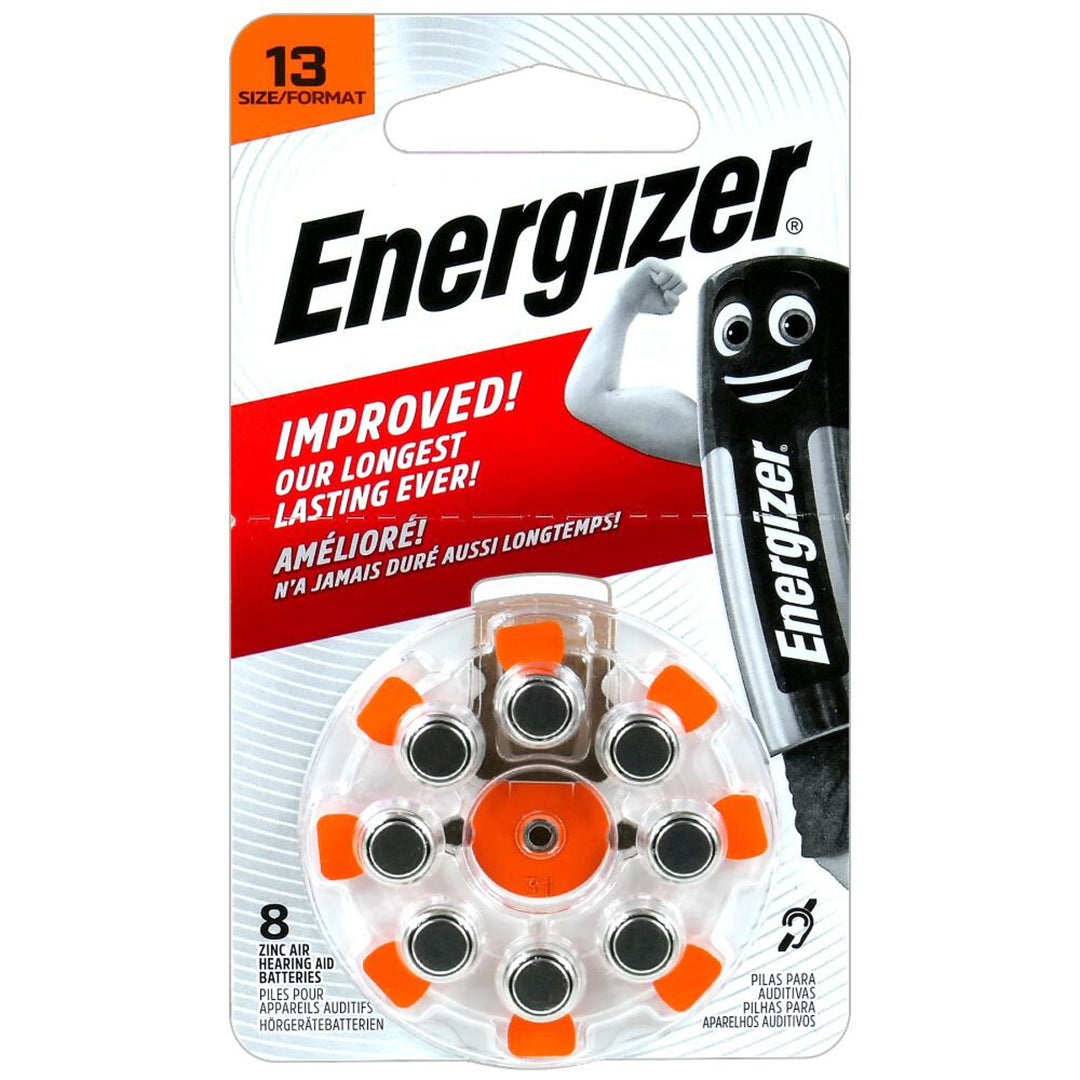8 x baterii pentru aparate auditive Energizer 13 / PR48