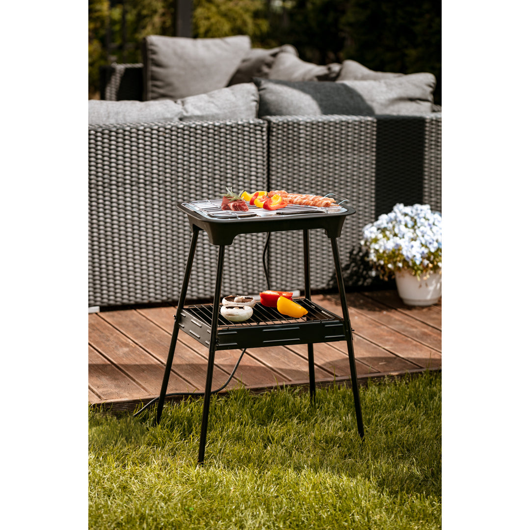 Gratar electric cu suport de gradina Adler AD 6602