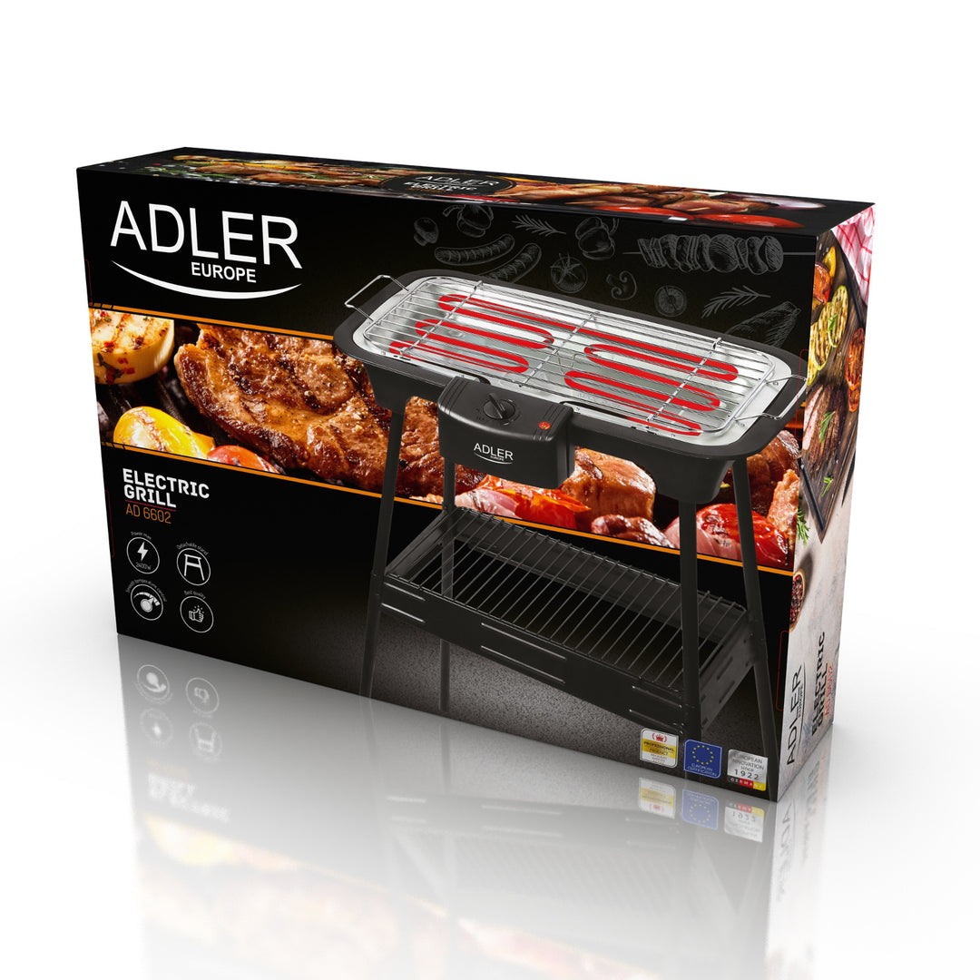Gratar electric cu suport de gradina Adler AD 6602