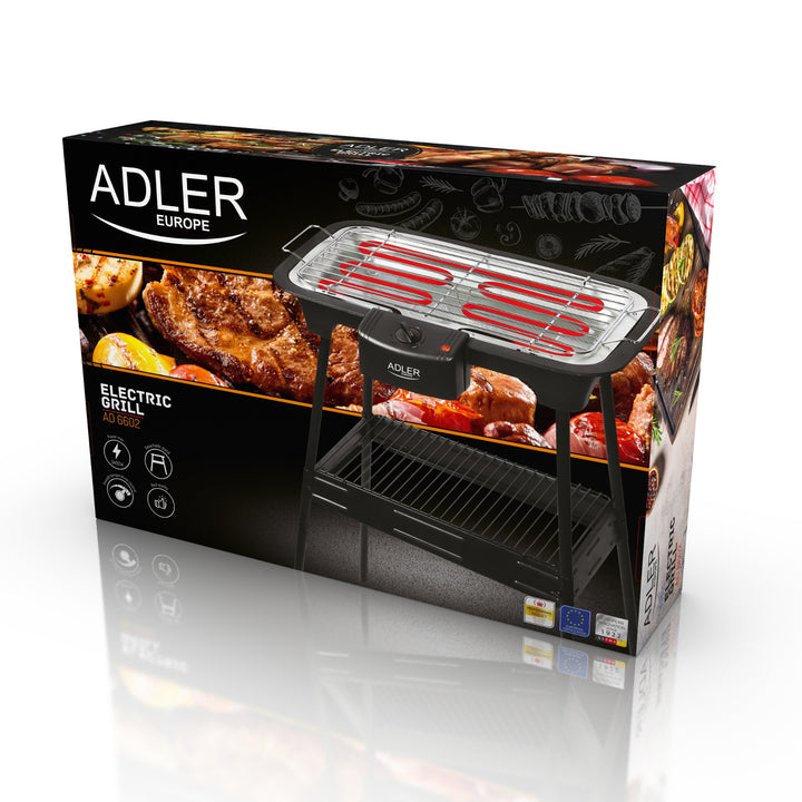 Gratar electric cu suport de gradina Adler AD 6602