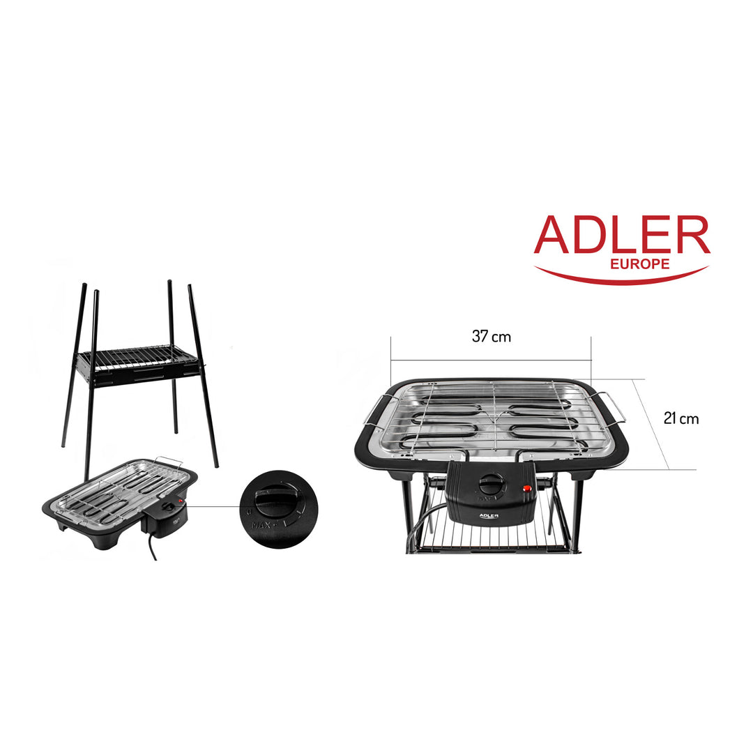 Gratar electric cu suport de gradina Adler AD 6602
