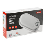 Lampă LED MCE340 cu senzor de mișcare în infraroșu - 1100lm 15W IP54, lumină naturală (4000K)