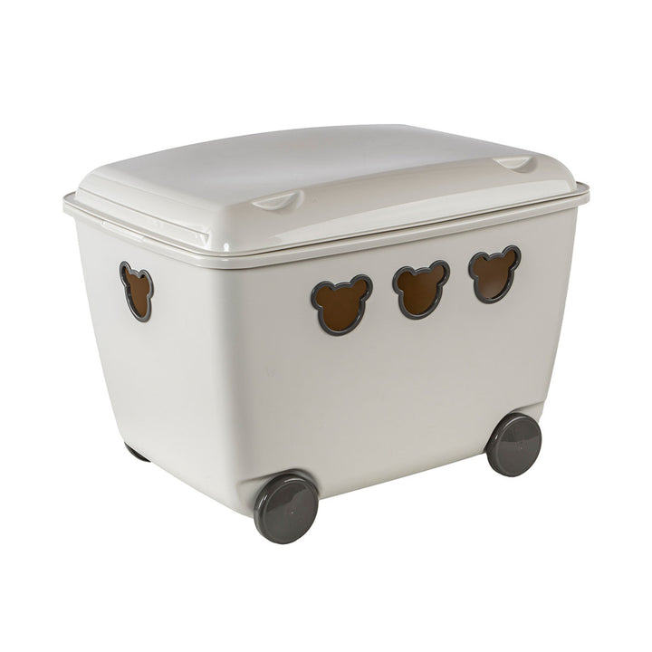 Cutie mare de depozitare Container de jucării Roți 55L Teddy Bear Doll Copii Cameră pentru copii