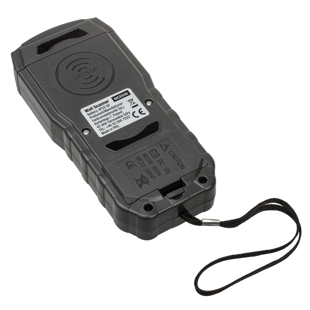 Detector Maclean, pentru fire / lemn / metal in pereti, carcasa si baterie incluse, MCE640