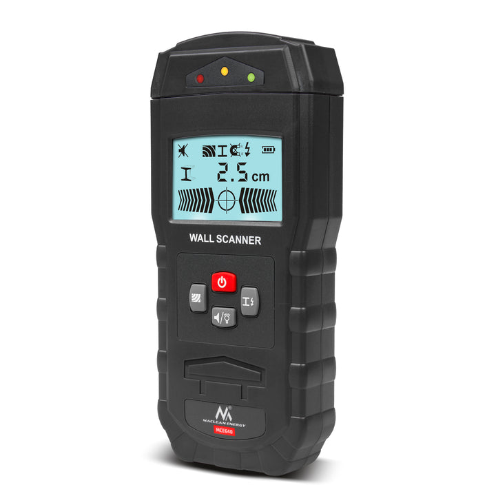 Detector Maclean, pentru fire / lemn / metal in pereti, carcasa si baterie incluse, MCE640