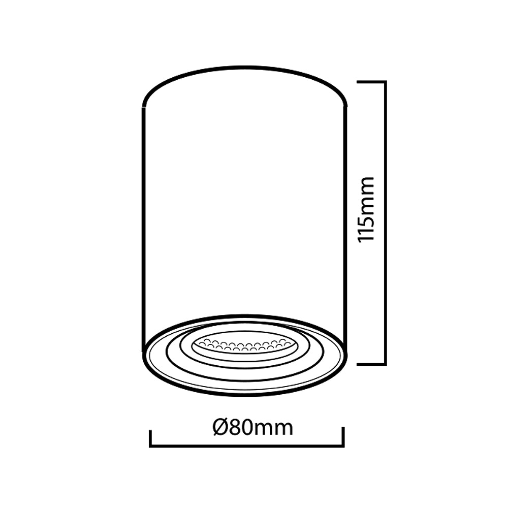 Spot din aluminiu cu halogen MCE422 W pentru montare pe perete, 80x115mm,alb