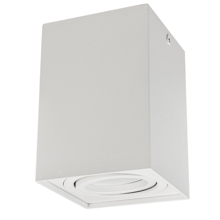 Spot cu halogen GU10 MCE426 W, 80x80x115mm, pătrat, aluminiu, culoare alb