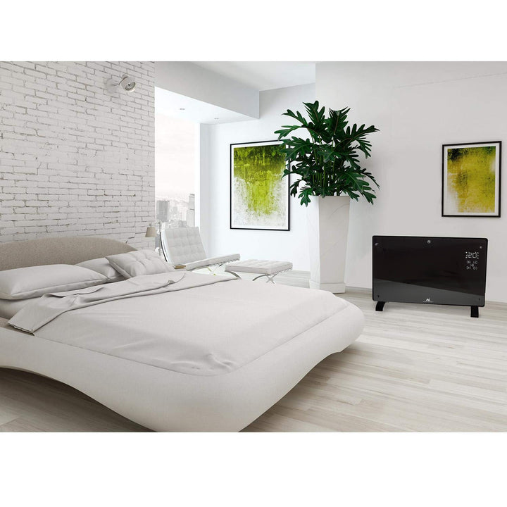 Panou radiant 2000W Maclean MCE502, panou de sticlă, temporizator, afișaj tactil, control WiFi, negru