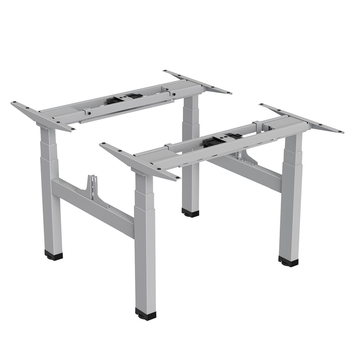 Birou electric Ergo Office cu înălțime dublă reglabilă Ergo Office, înălțime maximă 128 cm, max 125 kg x2, fără birou de tip "sit-to-stand" (2 părți), gri, ER-404G