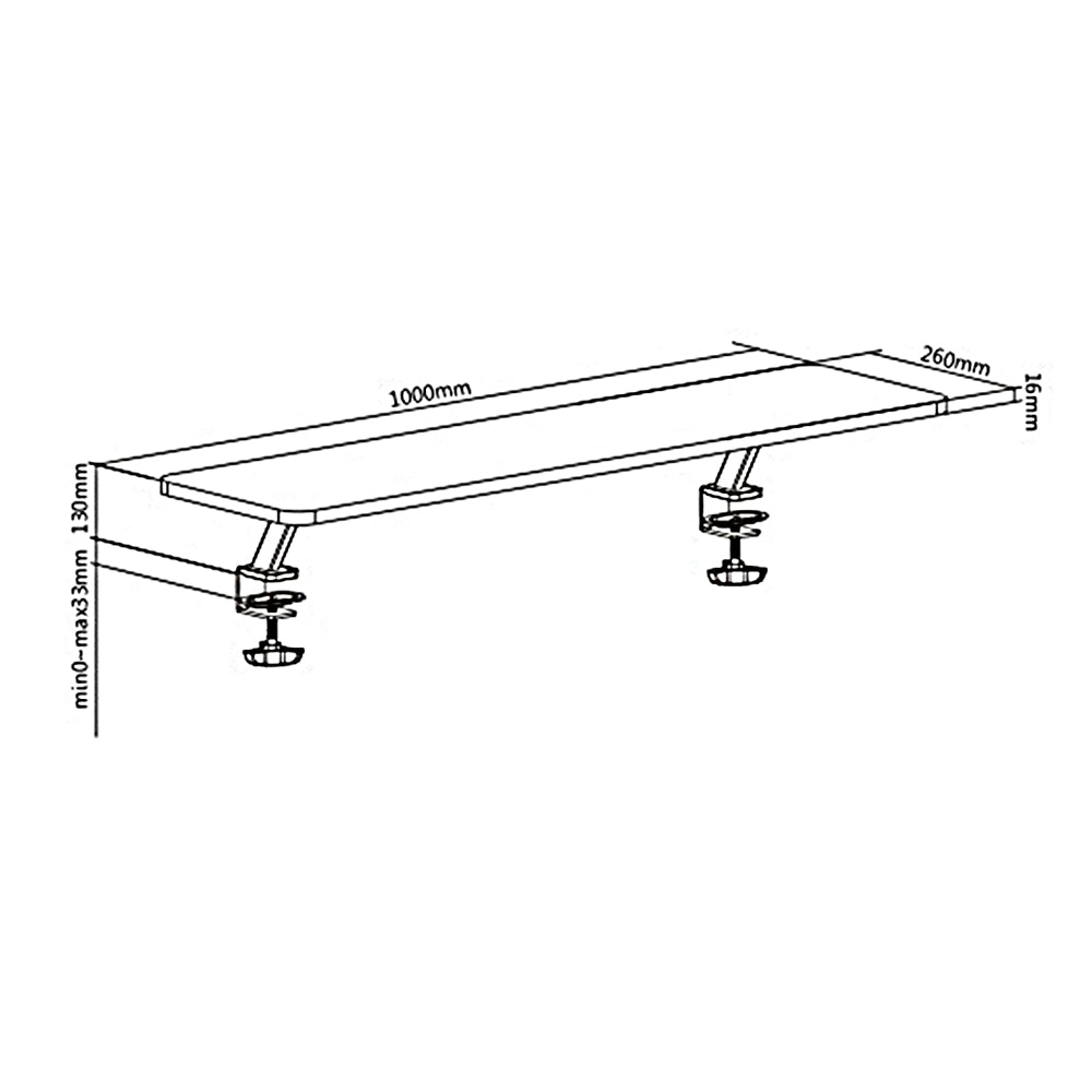 Ergo Office Tabletop Monitor Shelf, cu șuruburi, 13"~32", max 20kg, ER-409