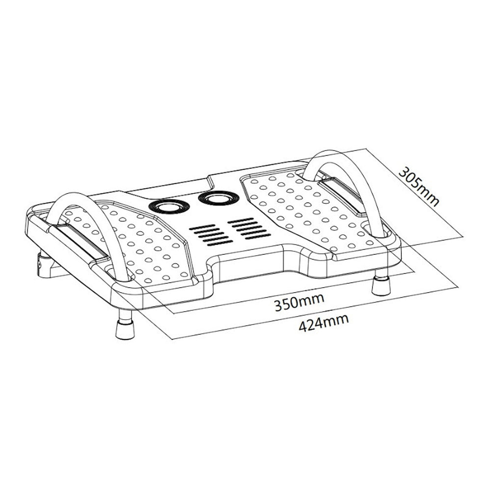 ERGOOFFICE ER-412 Suport ergonomic pentru picioare reglabil, înclinabil, reglabil, cu suprafață texturată, pentru masaj Home Office