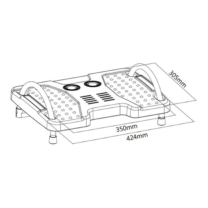 ERGOOFFICE ER-412 Suport ergonomic pentru picioare reglabil, înclinabil, reglabil, cu suprafață texturată, pentru masaj Home Office