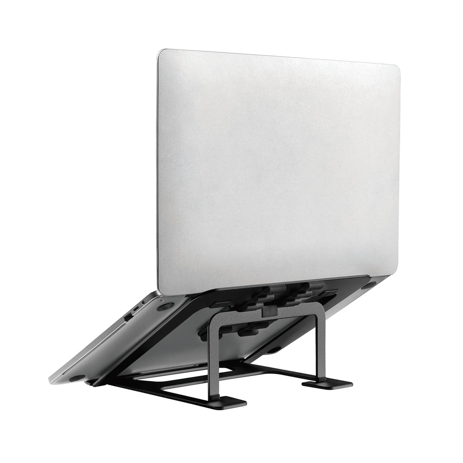 Suport de laptop pliabil ultra-subțire  ERGOOFFICE.EU, negru, potrivit pentru laptopuri de 11-15'', ER-416 B
