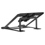 Suport de laptop pliabil ultra-subțire  ERGOOFFICE.EU, negru, potrivit pentru laptopuri de 11-15'', ER-416 B