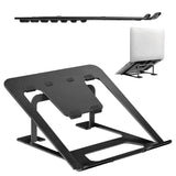 Suport de laptop pliabil ultra-subțire  ERGOOFFICE.EU, negru, potrivit pentru laptopuri de 11-15'', ER-416 B