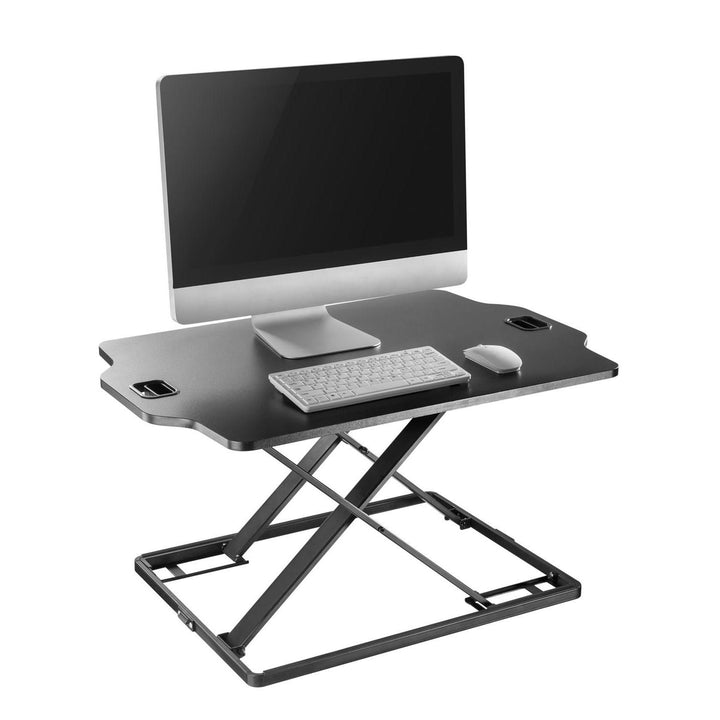 Convertor de birou ultra-subțire Ergo Office sit/stand, negru, cu arc cu gaz, max. 10 kg, ER-419