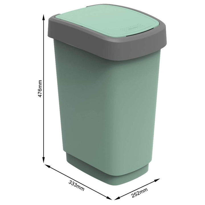 Coș de gunoi basculant Rotho Twist ECO 25L verde