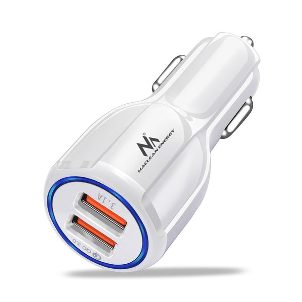 Încărcător auto QC 3.0 Maclean Energy MCE478 W - alb Qualcomm Quick Charge QC 3.0 - 5V / 3A, 9V / 1.8A, 12V / 1.6A și priză 5V / 3.1A