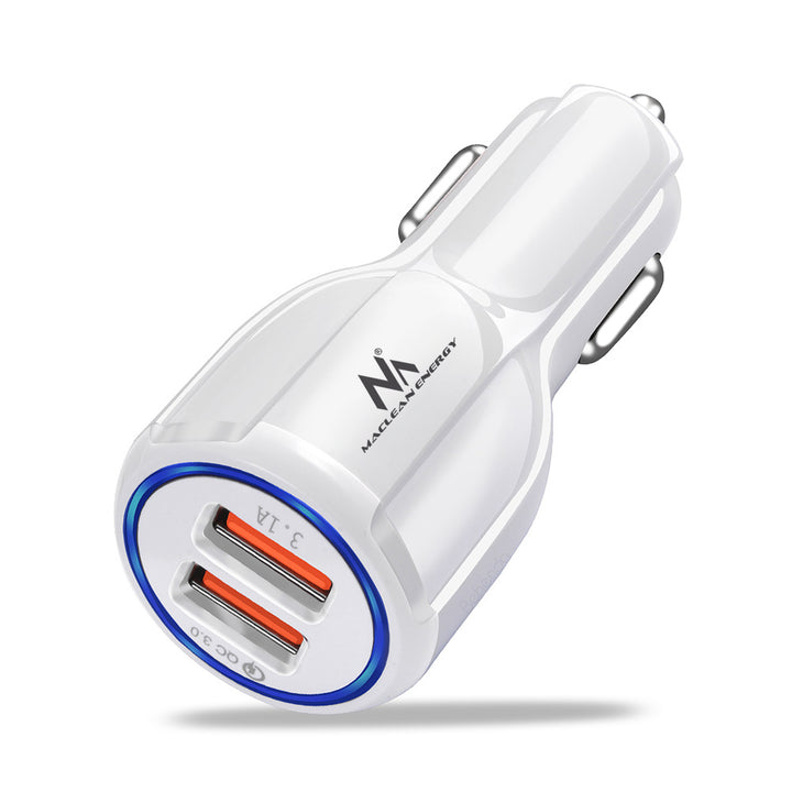 Încărcător auto QC 3.0 Maclean Energy MCE478 W - alb Qualcomm Quick Charge QC 3.0 - 5V / 3A, 9V / 1.8A, 12V / 1.6A și priză 5V / 3.1A