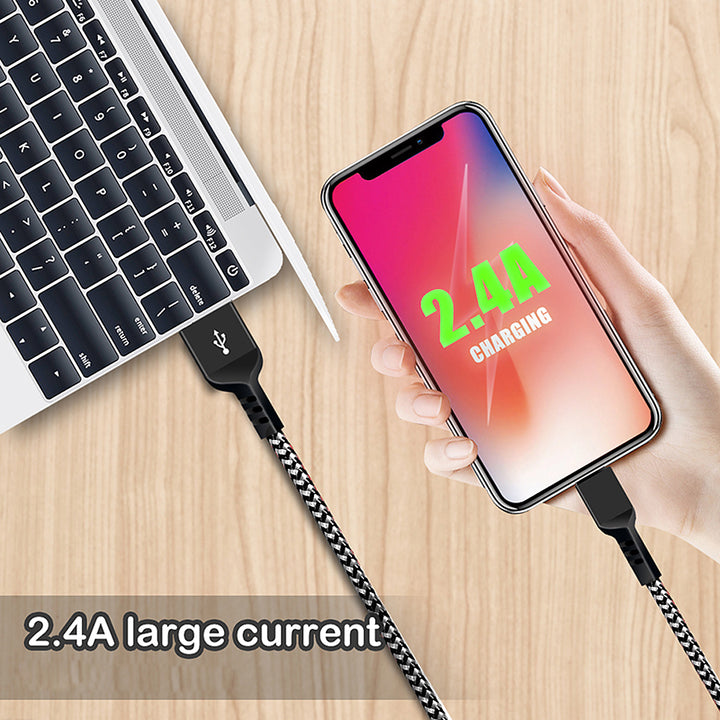 Cablu USB C care acceptă încărcare rapidă 2.4A Maclean Energy MCE471 negru, 1m 5V / 2.4A - transmisie date