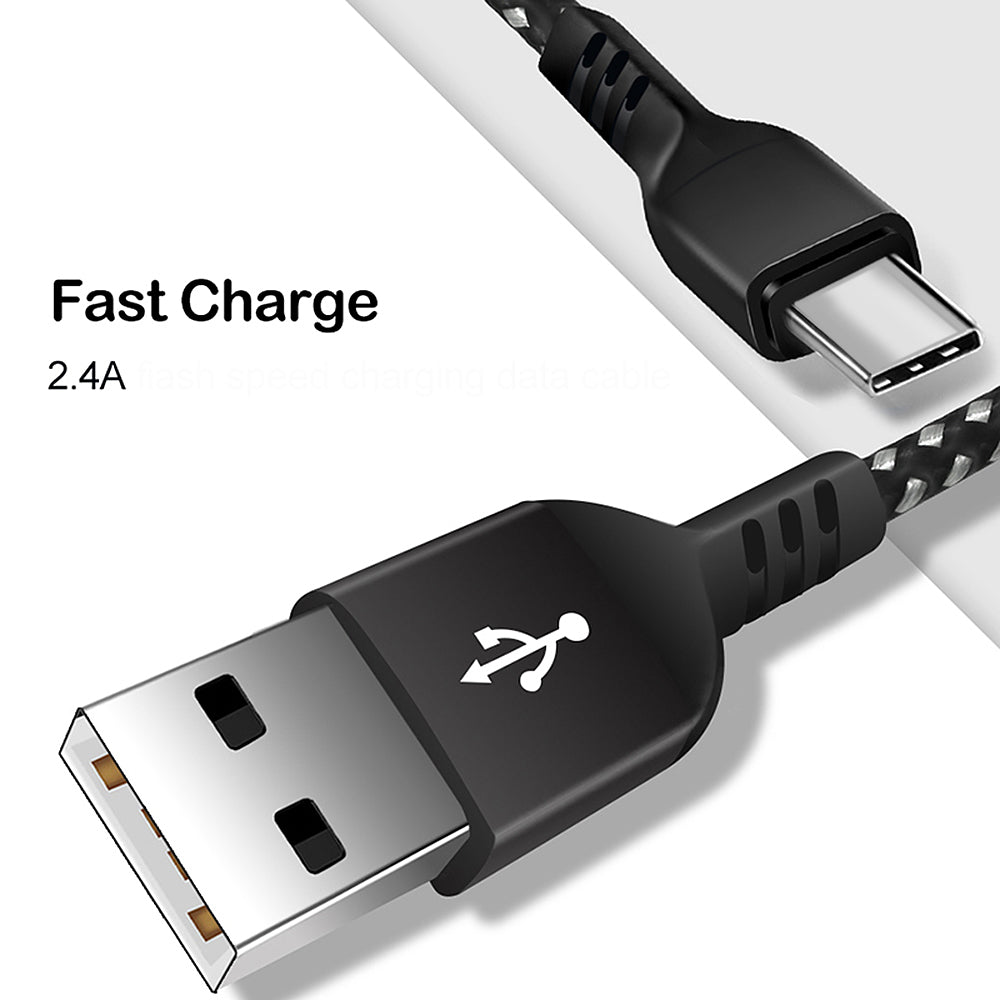 Cablu USB C care acceptă încărcare rapidă 2.4A Maclean Energy MCE471 negru, 1m 5V / 2.4A - transmisie date