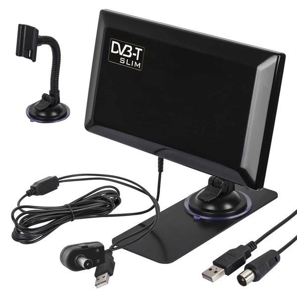 Antenă de cameră activă DVB-T/T2 H.265 HEVC Maclean Slim MCTV-948