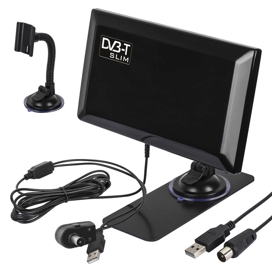Antenă de cameră activă DVB-T/T2 H.265 HEVC Maclean Slim MCTV-948