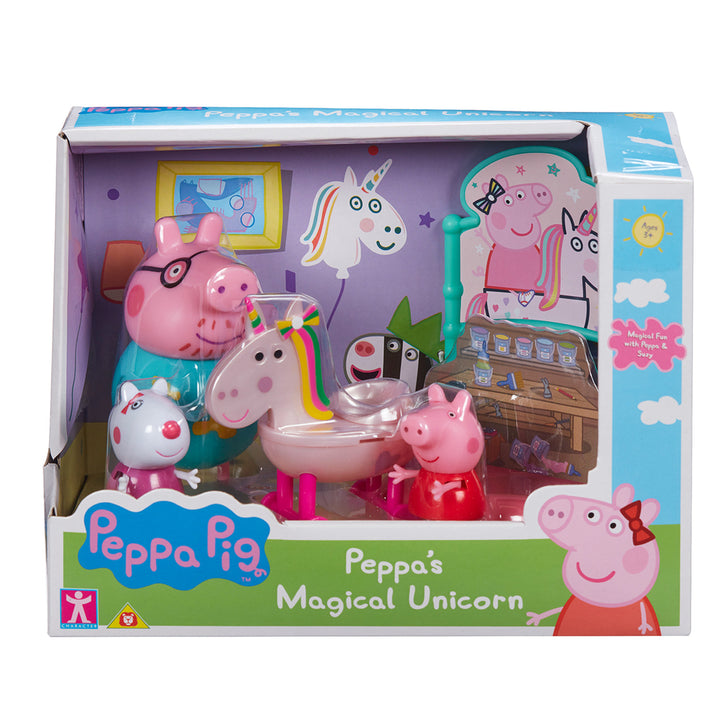 Peppa Pig Peppa's Magical Unicorn Set 3 Figurine Daddy Suzy Oaie Accesorii